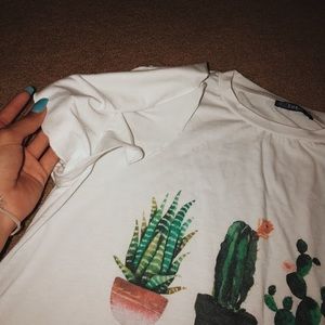 SOLD** sleeve ruffled cactus shirt